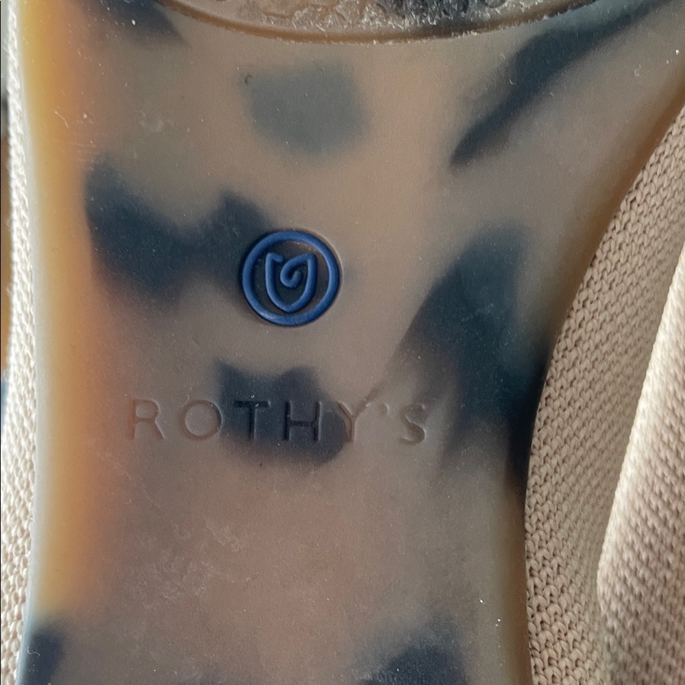 Rothy's Beige and Blue Pointed Flats - Picture 9 of 9